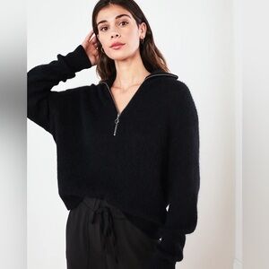 Baby Alpaca-Wool Quarter Zip